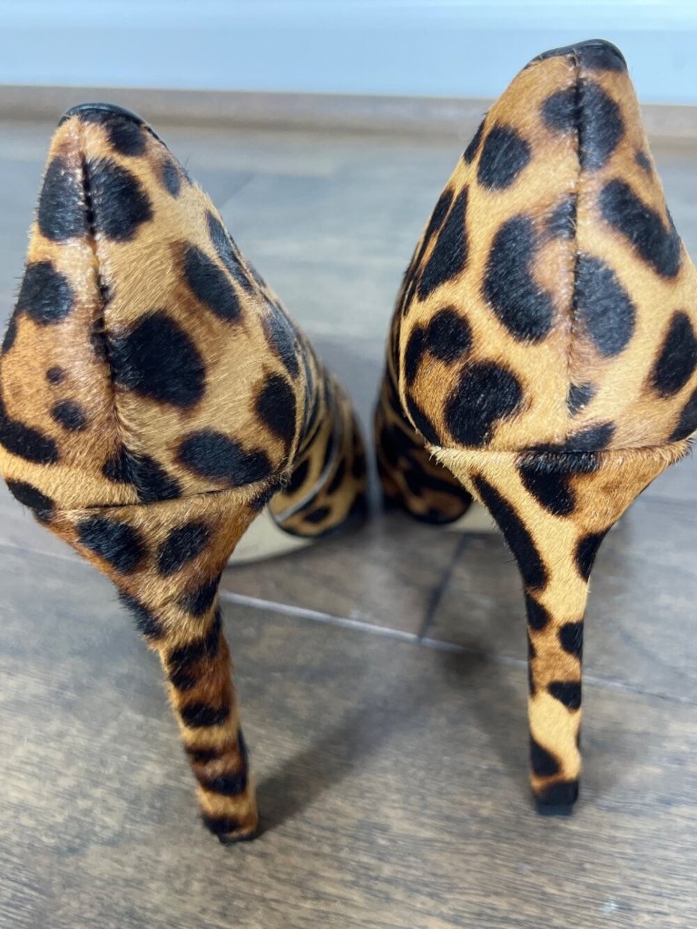 NINE WEST Tatiana Pointy Toe Stiletto Pumps Leopard Print Sz 5.5 NWOB - Picture 4 of 7